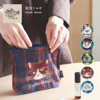 . покупка Matsuo miyuki сумка Matsuo Miyukisia- сумка все 5 вид tartan проверка вышивка застежка-молния кошка cosme мелкие вещи симпатичный подарок 