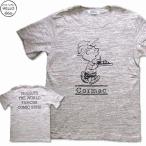 生産終了再無スヌーピー半袖Tシャツメンズ先染めネップゼブラコーマック柄アメ...