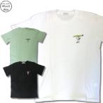 スヌーピー半袖Tシャツメンズ鹿の子織り海はどこだ刺繍キャラ柄薄手アメカジ/...