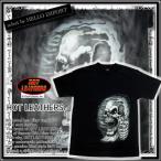 ホットレザーズメンズ服半袖Tシャツ銃ドクロ柄バイカーファッション大きいサイ...