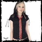  галстук мужской женский punk Thai Skull рисунок punk готический чёрный красный клик post бесплатная доставка повторное поступление /rfo174