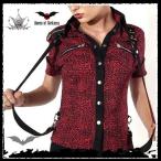 訳ありアウトレットパンクロックヒョウ柄半袖オーバーシャツレディースレオパー...