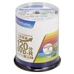 Verbatim バーベイタム 1回録画用 DVD-R CPRM 120分 100枚 ホワイトプリンタブル 片面1層 1-16倍速 VHR12J