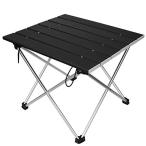 ロールテーブル・キャンプ用品 Linkax アルミ製 アウトドアテーブル 耐荷重30kg 専用収納袋付き (折畳テーブル)