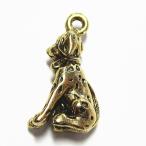 ショッピングダルメシアン 6832-【ＮＹピューター】　ダルメシアン　チャーム　金古美　１６mm　５個/１セット