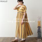 ショッピングシャツワンピ ワンピース 綿 麻 シャツワンピース ストライプ ボーダー マルチボーダー リネン コットン シャツワンピ