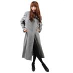 カシミヤ・アンゴラ混コートグレー