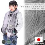 ストール シルク100% 日本製 おぼろ織り ストール ペイズリー柄 大判 レディース メンズ ギフト