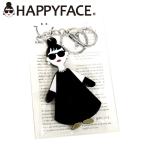 キーホルダー バッグチャーム HAPPY FACE サングラス LADY 全身 セレブチャーム アクリルキーホルダー スワロフスキーレディース ギフト 11243