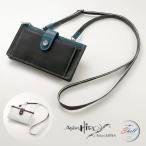 ショッピングお財布ポシェット 本革 お財布ポシェット 横型 スマホポシェット お財布ショルダー スマホショルダー レディース メンズ レザー 黒蝶貝 Shell 羊革 AH-143