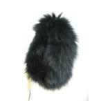 フォックスストレッチファーヘアバンドブラック円周約50cm幅約11cm