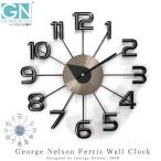 George Nelson Ferris Wall Clock ウォールクロック 掛け時計 インテリア 時計 メタル 壁掛け時計 おしゃれ モダン アメリカ ギフト プレゼント