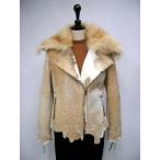 フォックストリミングラムファージャケットムラ染めベージュ