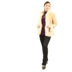 ムートン ラム Wフェイス ファー ジャケット ベージュ