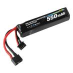 HTGベーシック リポバッテリー 電動ガン用 (11.1V 550mAh 50C) マイクロスティックType ディーンズ互換コネクター(T型)