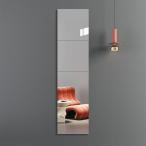 どこでも貼れる割れない鏡割れない 鏡 全身鏡 姿見鏡 壁掛け ミラー 壁掛け 浴室 便利 穴あけ不要 軽量 (22cm×22cm×4枚セット)