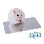 ハムスター 涼感プレート (L120×W80mm) ひんやりプレート アルミクールマット クールパッド 冷却マット 涼しい 夏用 ウサギ/モルモ