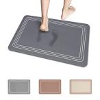 珪藻土 バスマットソフト速乾 お風呂マット珪藻土マット 大判 足ふきマット ゲレー 速乾 吸水 玄関マット 滑り止め 抗菌 薄い 柔らかい 水切