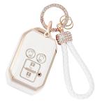 ZANEKO чехол для ключей согласовано Suzuki новая модель Spacia ключ покрытие Spacia custom Solio Flair Wagon "умный" ключ кейс легкий ( белый )