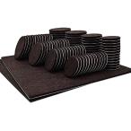 家具すべーる 椅子 テーブル足カバー いすの足カバー すべりどめマット 家具保護パッド ブラック 48個円形＋3枚方形