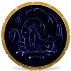 セーブル 飾り皿 アダムとイヴ図 装飾皿 セーブルブルー フランス製 絵皿 Sevres