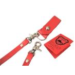  Tochigi кожа uo let код петля держатель комплект никель металлизированный красный телячья кожа сделано в Японии Biker 