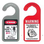 レターパックプラス対応 ハンガーサイン CCTV 防犯カメラ 24時間ビデオ監視 番犬注意 猛犬注意看板 警告看板 セキュリティ看板 セキュリティプレート アクリル製