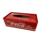 Coca-Cola コカコーラ ティッシュケースボックス レッド 赤色 ティッシュケースカバー ブリキ製 ティン 小物入れ アメリカ雑貨 生活雑貨 インテリア