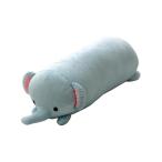 抱きまくら クッション 『ふわもち アニマル 抱き枕 ぞう』 ライトブルー 約20×57cm 9810896 キャンセル返品不可