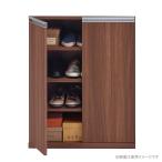 HYBRID CABINET 板戸キャビネット リアルウォールナット柄 MYD-73T ＜メーカー直送又はお取り寄せにつきキャンセル・返品・変更不可＞