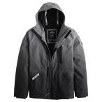 ショッピングホリスター 【並行輸入品】ホリスター メンズ ジャケット ( 裏地 フリース ) Hollister Fleece-Lined All-Weather Jacket (グレー) 【アウター コート 冬物 】