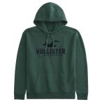 ショッピングホリスター 【並行輸入品】ホリスター メンズ パーカー ( プルオーバー ) Hollister Logo Graphic Hoodie (ダークグリーン) 【アップリケ パーカ フリース 】