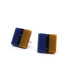 ピアス サージカルスチール バイカラー alamode-144 ネイビー ベージュ