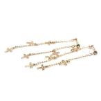 Yahoo! Yahoo!ショッピング(ヤフー ショッピング)イヤリング ノンホールピアス 樹脂イヤリング クロスチェーンY70-062 ジュエリー