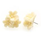 Yahoo! Yahoo!ショッピング(ヤフー ショッピング)ピアス フラワー トリプルフラワー ホワイト PM301