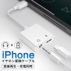 iPhone 変換アダプター 2in1 イヤホン 3.5mm イヤホンジャック 変換 + 充電 iPhone/iPad接続 変換ケーブル イヤホン変換 音量調整 充電機
