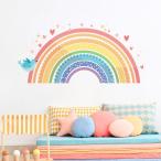  настенный стикер YBD077 Rainbow Heart симпатичный ..DIY обои интерьер сиденье шелушение ... наклейка бесплатная доставка 