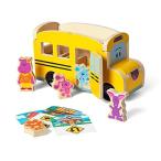 Melissa &amp; Doug Blue's Clues &amp; You! Wooden PullーBack School Bus (9 Pieces)