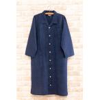 肌にやさしい綿100% ダブルガーゼドット スリーパーパジャマ 前開き 長袖 春秋 M/L/LL/3Lあり ワンピース前開き ホテルパジャマ ロング丈