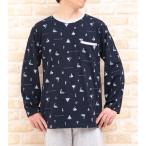 ショッピングダルメシアン パジャマ メンズ 春　肌にやさしい綿100％やや薄めのニット地ヨット＆ダルメシアン 長袖 かぶり ナイトウェア ルームウェア M/L/LL/3L 父の日 敬老の日 ギフト