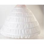 6段パニエ 6本ワイヤーパニエ 白 ドレス用下着 ウエディング用 結婚式 シンプル パニエ