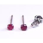 ショッピングルビー プラチナルビーピアス/7月誕生石ルビー