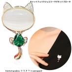 ブローチキャットフェイクジュエリー...