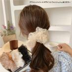 シュシュ　アウトレットハートデザインシフォンシュシュ　新発売　大人　かわいい　ヘアアレンジ　軽い　ヘアアクセ　プチプラ　ポイント消化