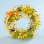 日比谷花壇公式 誕生日 花 プリザーブド＆アーティシャルフラワー リース「ジョーヌ・ミモザ」 記念日 お見舞い 出産祝い 結婚記念日