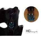 Yahoo! Yahoo!ショッピング(ヤフー ショッピング)ブルー  ビーズ ピアス【 ピアス 大きいサイズ かわいい 贈り物 アジアン雑貨 アクセサリー アクセ セール】