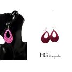 Yahoo! Yahoo!ショッピング(ヤフー ショッピング)ピンク  ウッド ティアドロップ ピアス【ウッド ピアス 大きいサイズ かわいい 贈り物 アジアン雑貨 アクセサリー アクセ】