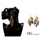 Yahoo! Yahoo!ショッピング(ヤフー ショッピング)ゴールド　リーフ　 ピアス【ウッド ピアス 大きいサイズ かわいい 贈り物 アジアン雑貨 アクセサリー アクセ】