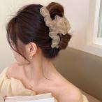 ヘアクリップ フリル バンスクリップ レディース ヘアアレンジ まとめ髪