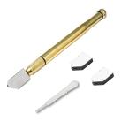 DFsucces ガラスカッター ガラス切削工具 ローラータイプ 滑り止め取っ手のスチール製刃 切断板厚3〜12mm 付2個替刃